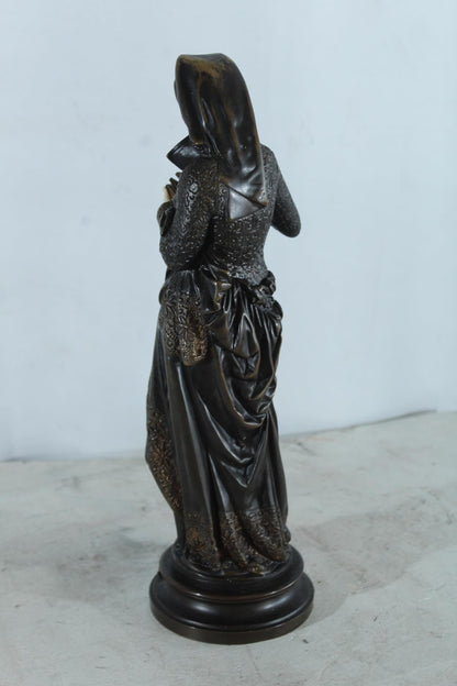 NIFAO Bronze Reading Figure After Carrier Belleuse Liseuse 5"x5"x16"H