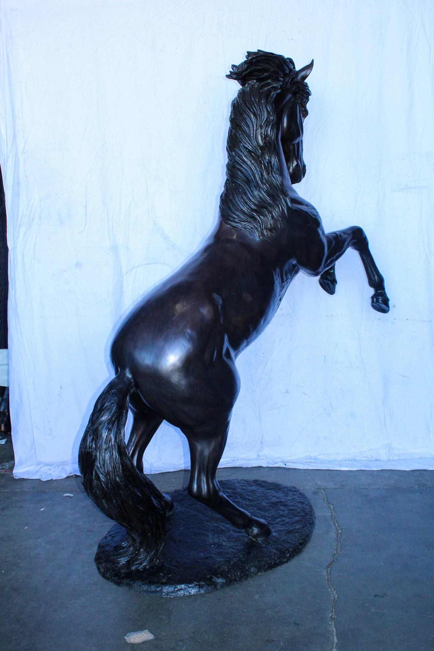Quarter Horse Rearing, Life Size Bronze Statue, Equestrian Art 72" x 34" x 83"H