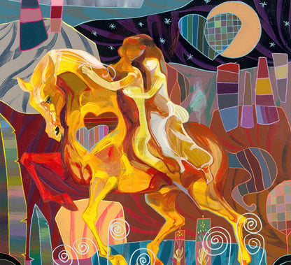 NIFAO Limited Edition Runaway by Tadeo Zavaleta Colorful Art 34"x34"