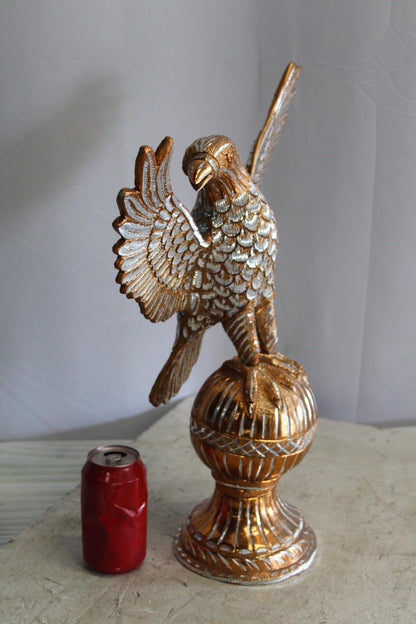 Golden Touched Aluminum Eagle Statue Majestic Home Accent 18" x 7" x 19"H