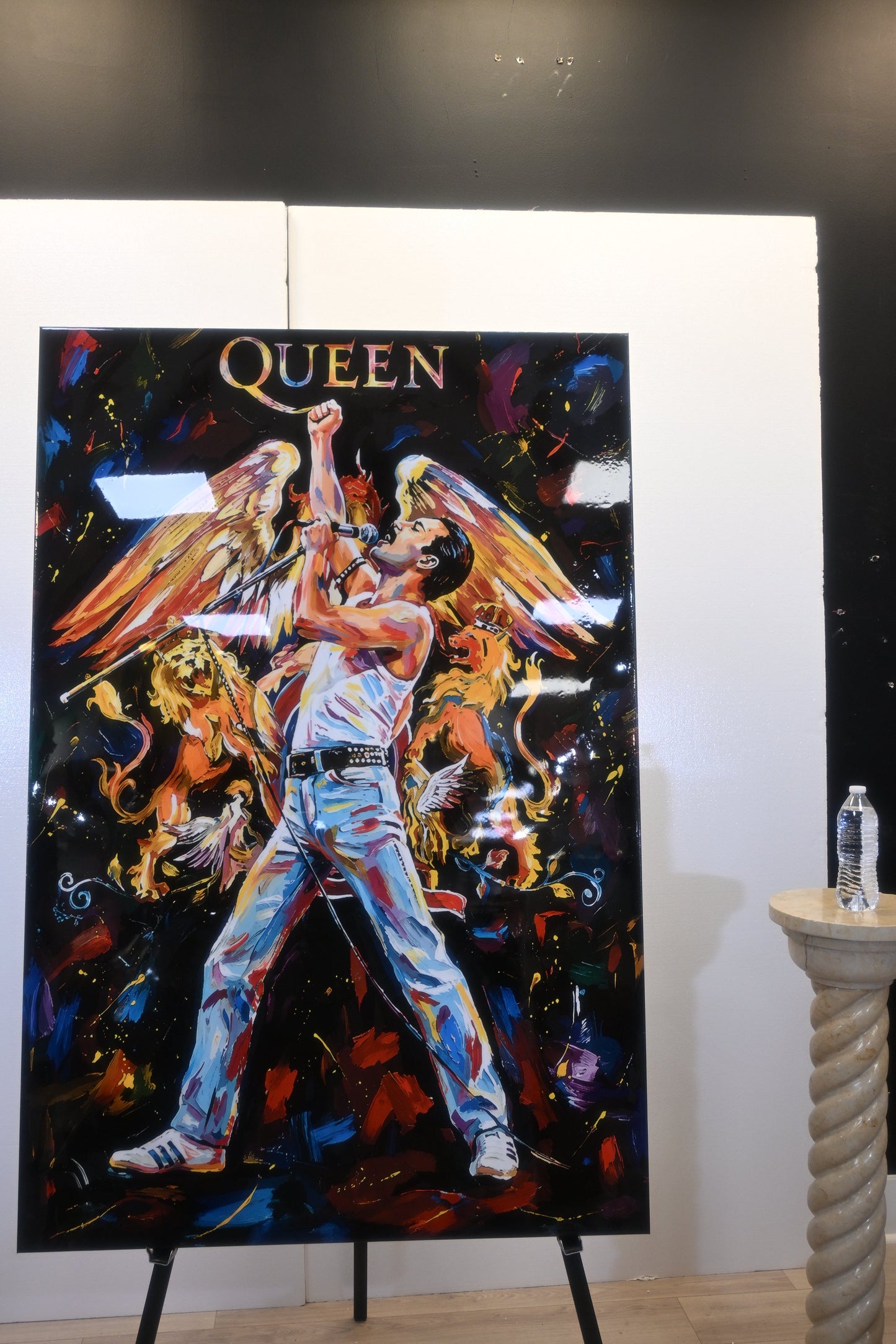 Freddie Mercury Queen Tribute Pop Art Resin Canvas 40"x50"