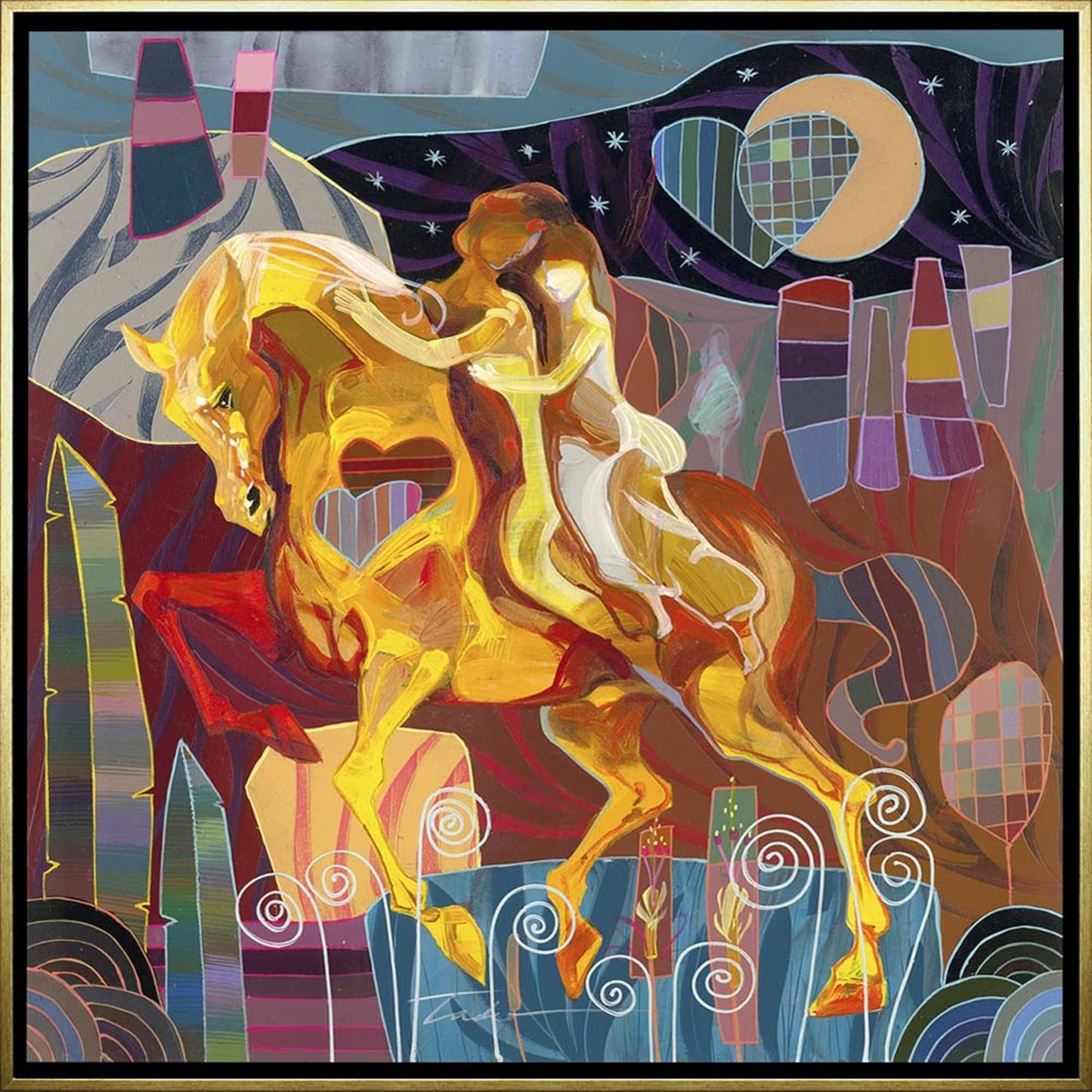 NIFAO Limited Edition Runaway by Tadeo Zavaleta Colorful Art 34"x34"