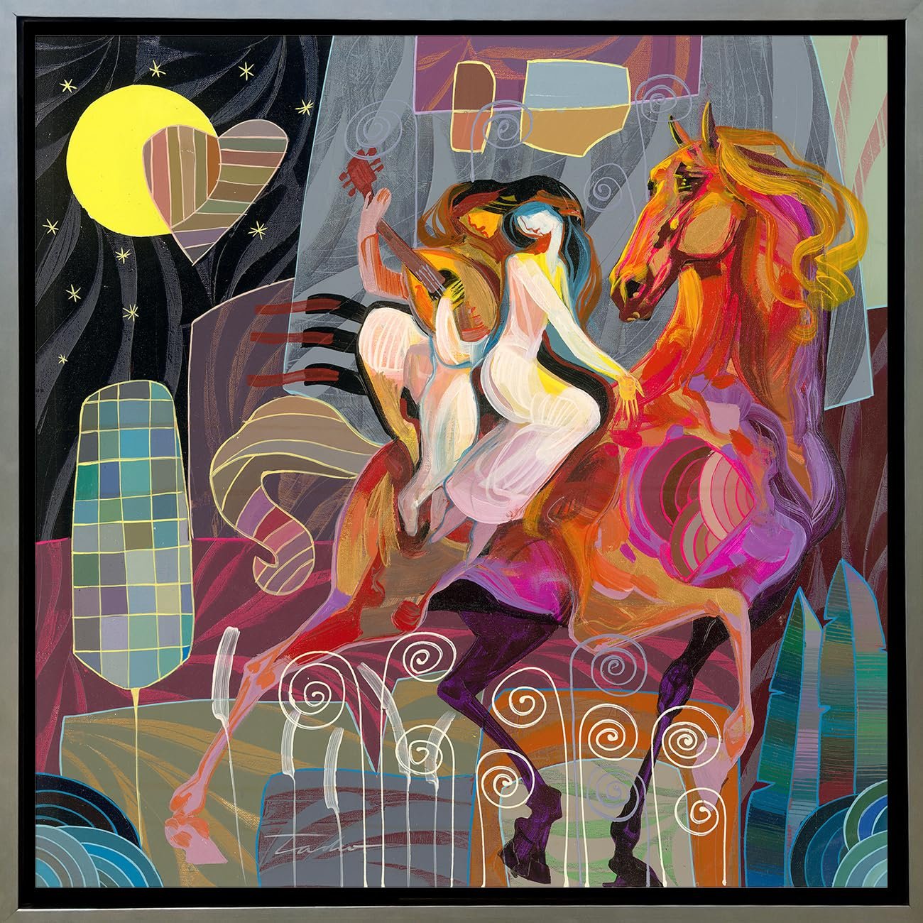 NIFAO Limited Edition By Your Side by Tadeo Zavaleta Colorful Art 34"x34"