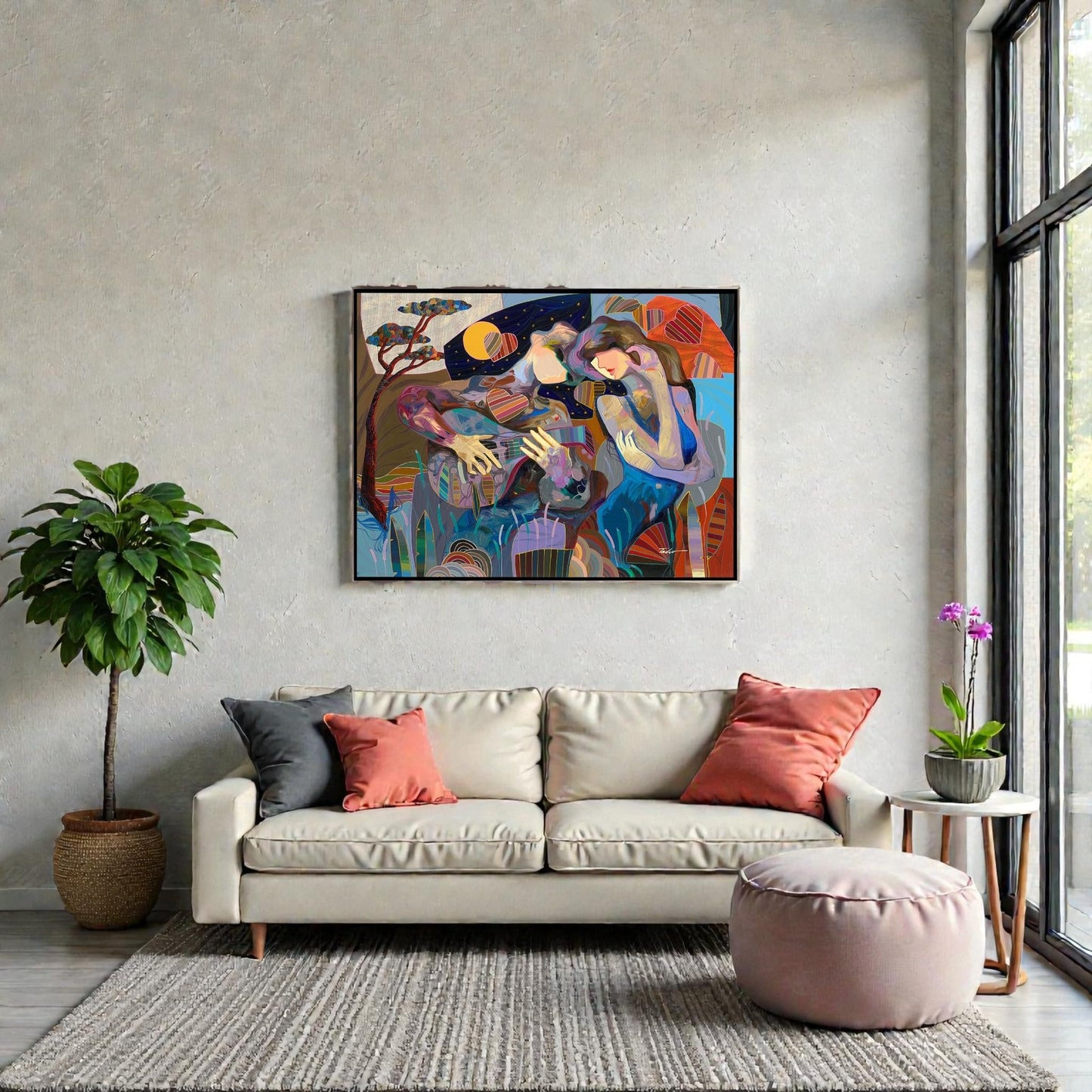 NIFAO Limited Edition Danza del Amor by Zavaleta Art 50"x38"