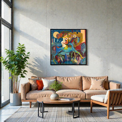 NIFAO Limited Edition Sumos Uno by Tadeo Zavaleta Colorful Art 34"x34"