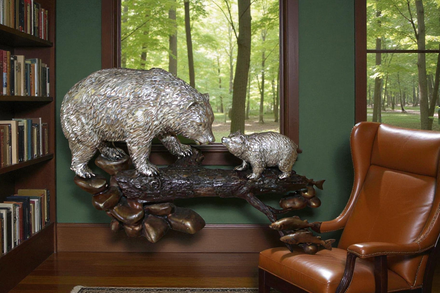 Bronze Family Bear Statue For Sale