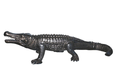 Life Size Aluminum Alligator Statue Sculpture Decor 72"x25"x21"H
