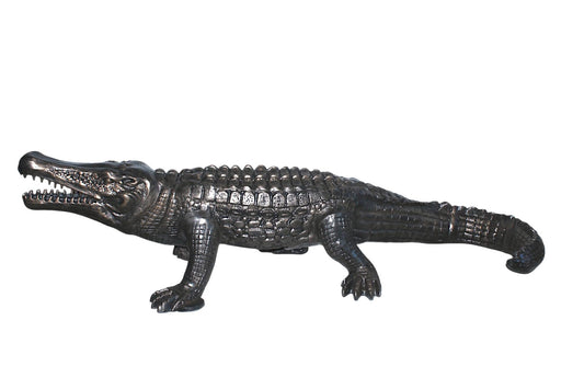 Life Size Aluminum Alligator Statue Sculpture Decor 72"x25"x21"H
