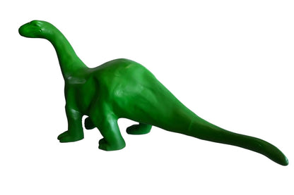 Giant Green Brontosaurus Statue in Aluminum Dinosaur Art 90"x23"x47"H