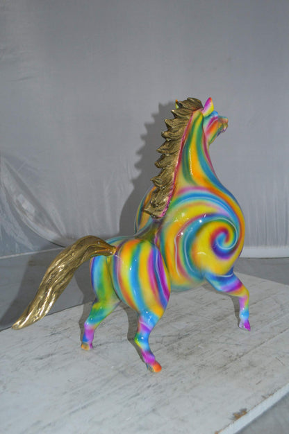 Modern Horse Bronze Statue -  Size: 19"L x 9"W x 19"H.