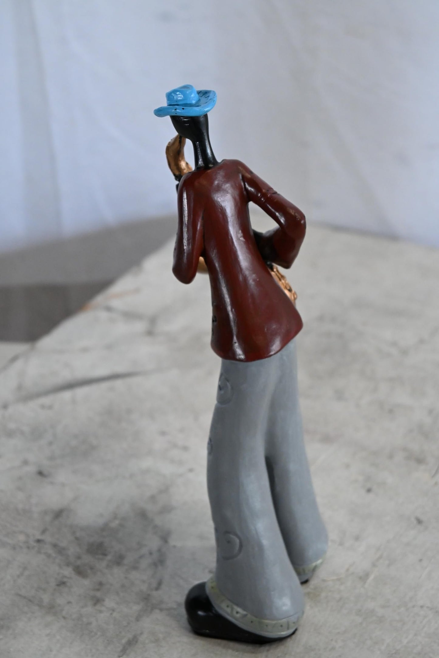 NIFAO Jazz Saxophone Player Resin Figurine Musician Statue 4"x3"x10"H