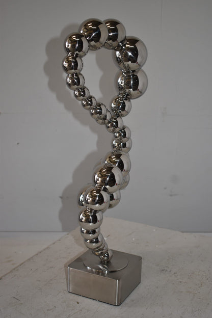 Modern Art Abstract Made of Shiny Metal Chrome Balls Size: 10" x 7" x 24"H