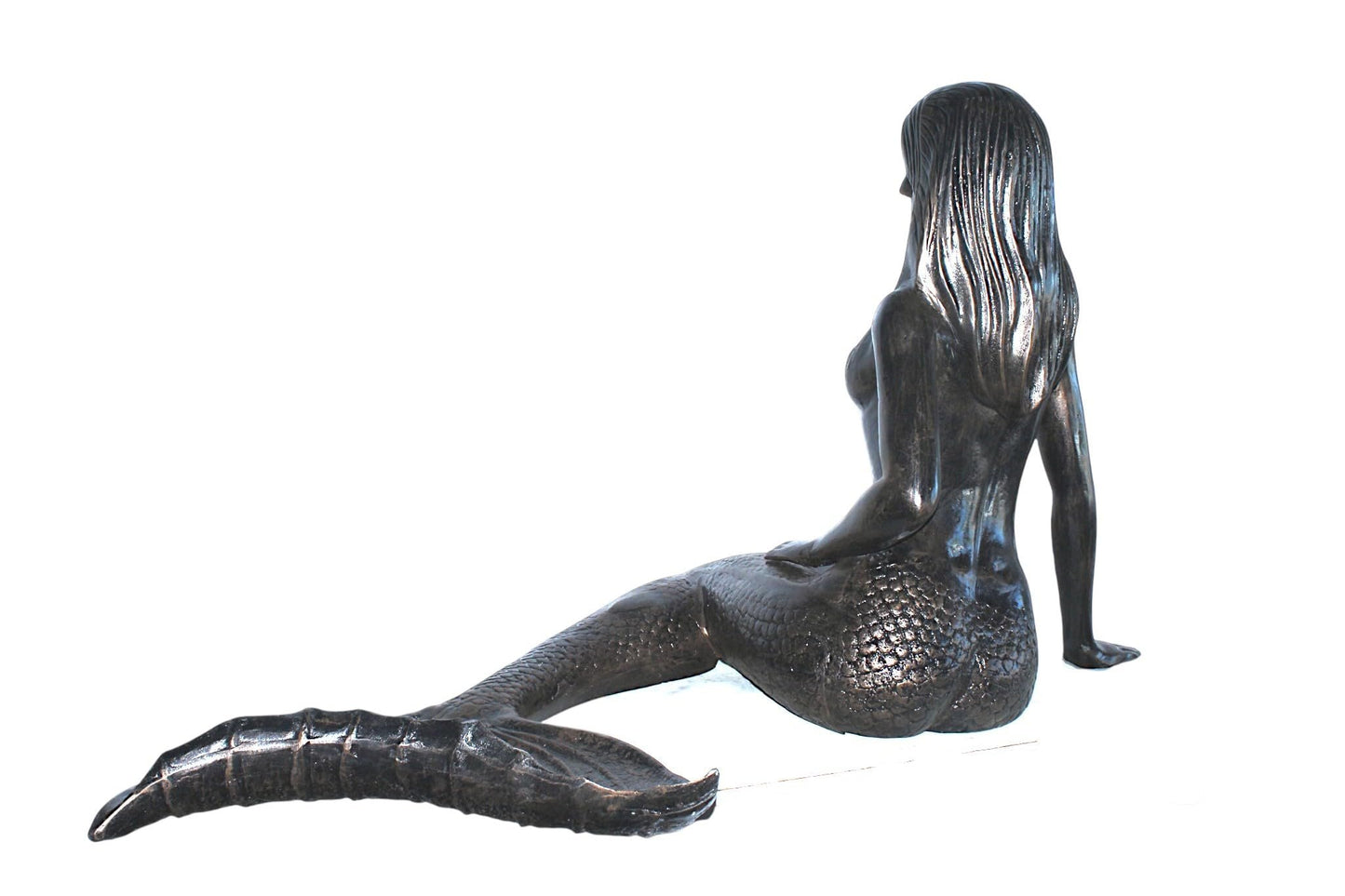 NIFAO Large Aluminum Mermaid Statue Sculpture Ocean Decor 64"x32"x34"H