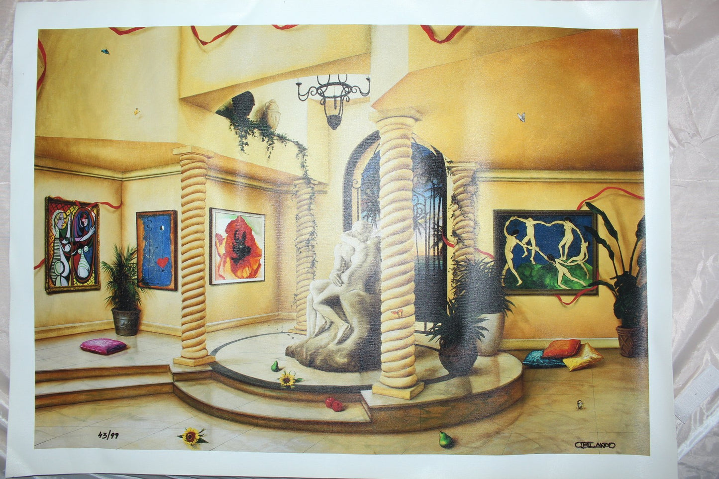 Orlando Quevedo Limited Edition Giclée - The Kiss (Medium) - Size: 29.5" L x 43" W