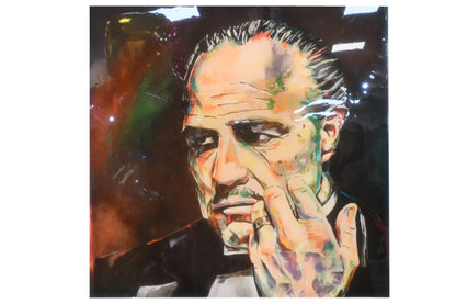 Godfather Vito Corleone Pop Art Resin Covered Canvas 40"x40"