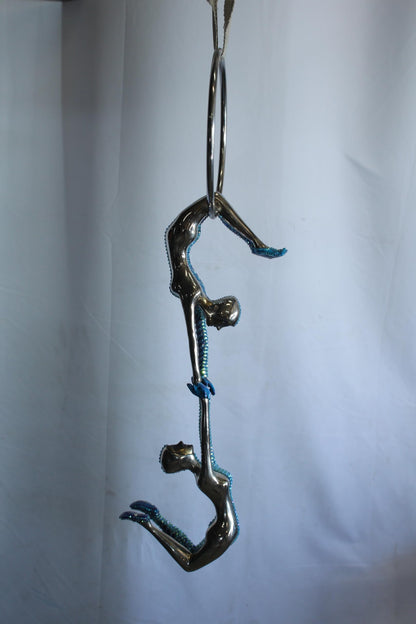 NIFAO Bronze Sculpture in The Ring of Light by Liliana Mendez 9"x9"x28"H