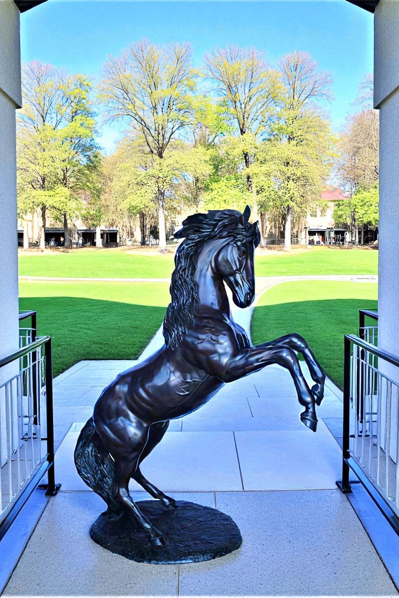 Quarter Horse Rearing, Life Size Bronze Statue, Equestrian Art 72" x 34" x 83"H