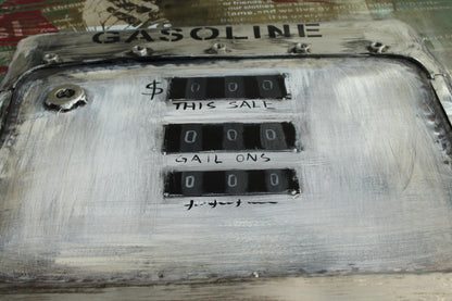 NIFAO Route 66 Gas Pump 3D Metal Wall Art Painting Raised Design 40" x 2" x 79"H