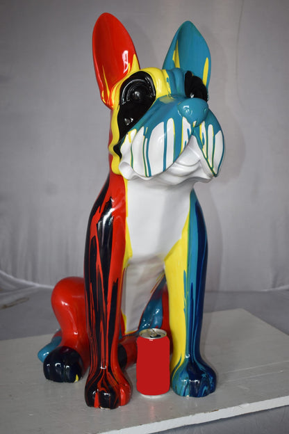 Modern Art of a Graffiti Great Dane Dog Made of Resin Size: 20" x 11" x 28"H