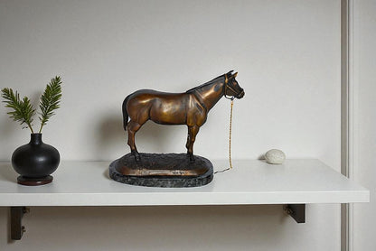 Standing Horse Limited Edition Bronze Statue by Bob Beeler Size: 12" x 6" x 10"H