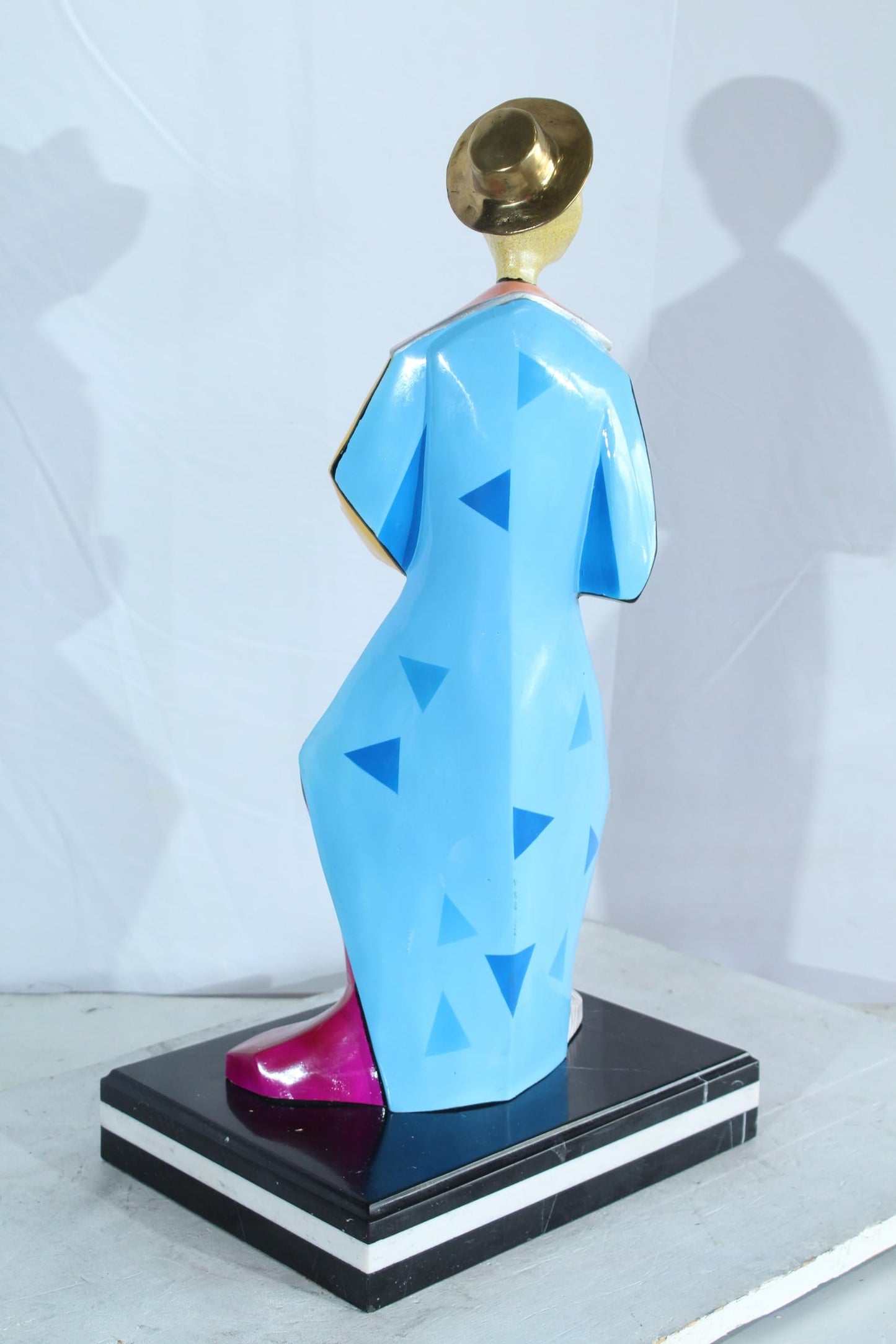 NIFAO Picasso Style Bronze Musician Statue Colorful Turtle Guitarist 13" x 10" x 26"H