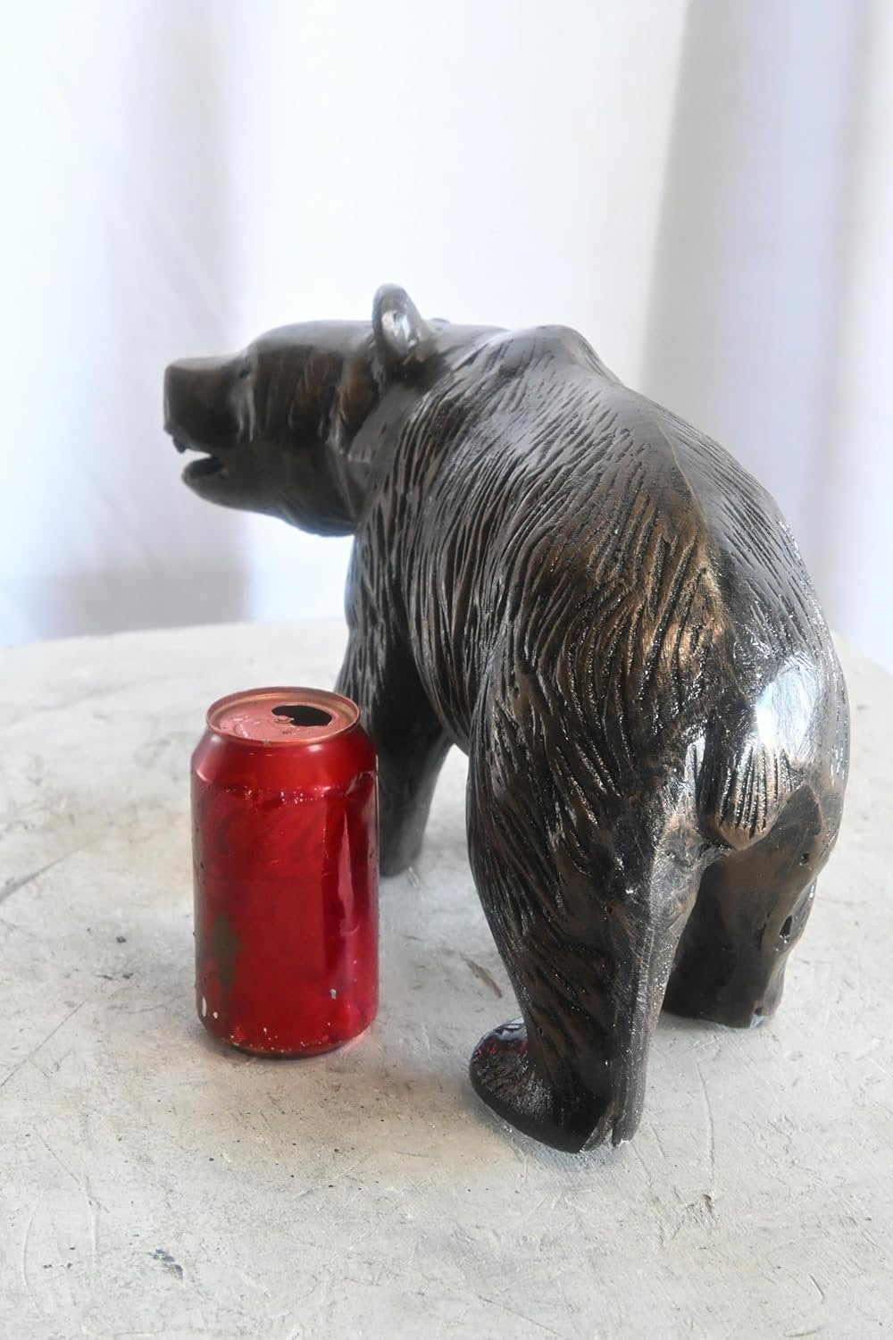 Walking Grizzly Bear Handcrafted Aluminum Wildlife Decor 15"x6"x10"H