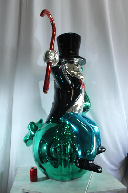 NIFAO Giant Wealthy Gentleman Sculpture with Champagne Pop Art Resin 49"x36"x58"H