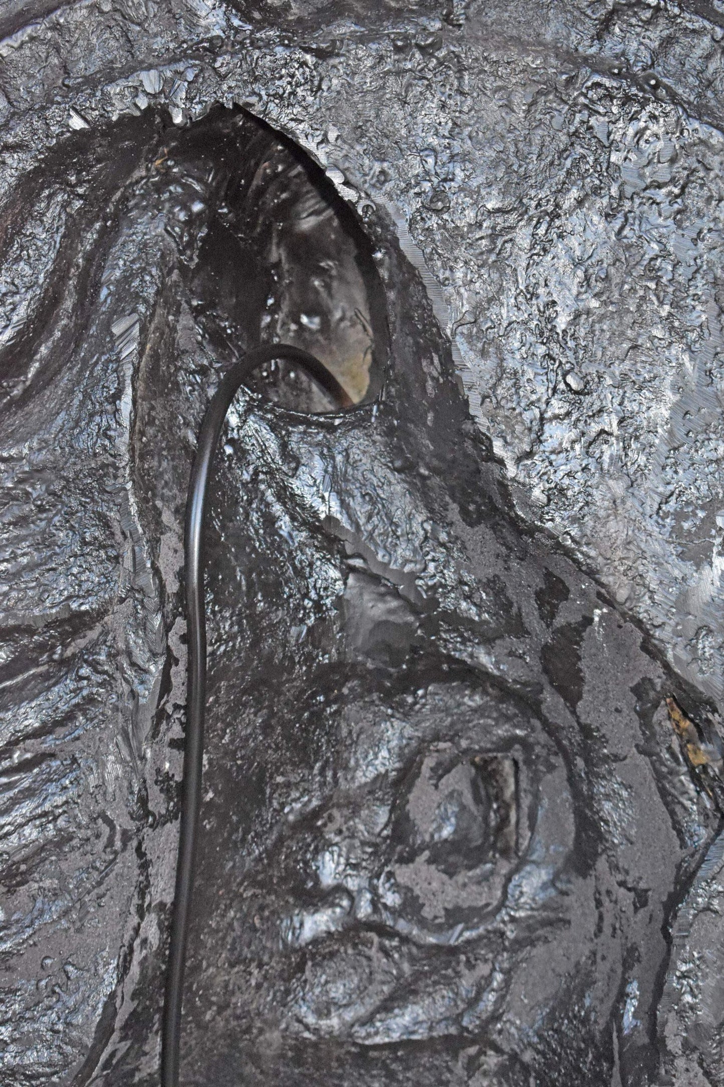 Wall Fountain with Three Horses Made of Bronze Statue - Size: 46" x 21" x 69"H