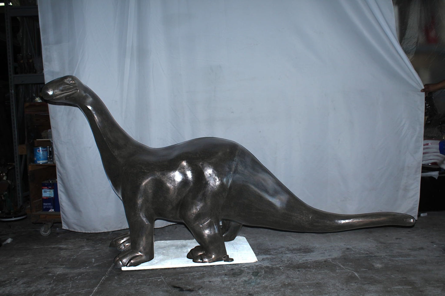 Life Size Aluminum Dinosaur Statue Brontosaurus Decor 90"x23"x47"H