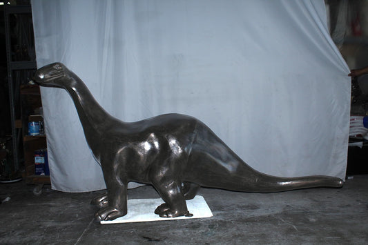 Life Size Aluminum Dinosaur Statue Brontosaurus Decor 90"x23"x47"H