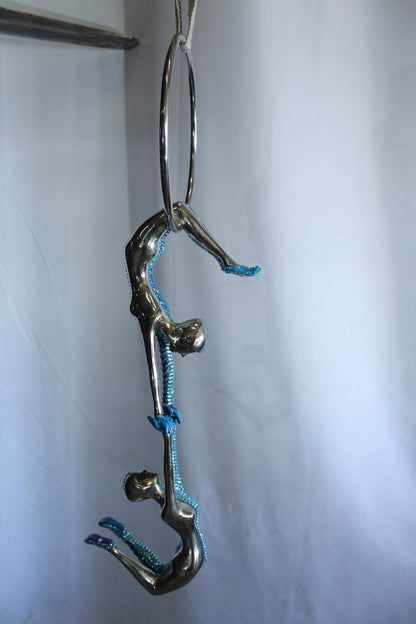 NIFAO Bronze Sculpture in The Ring of Light by Liliana Mendez 9"x9"x28"H