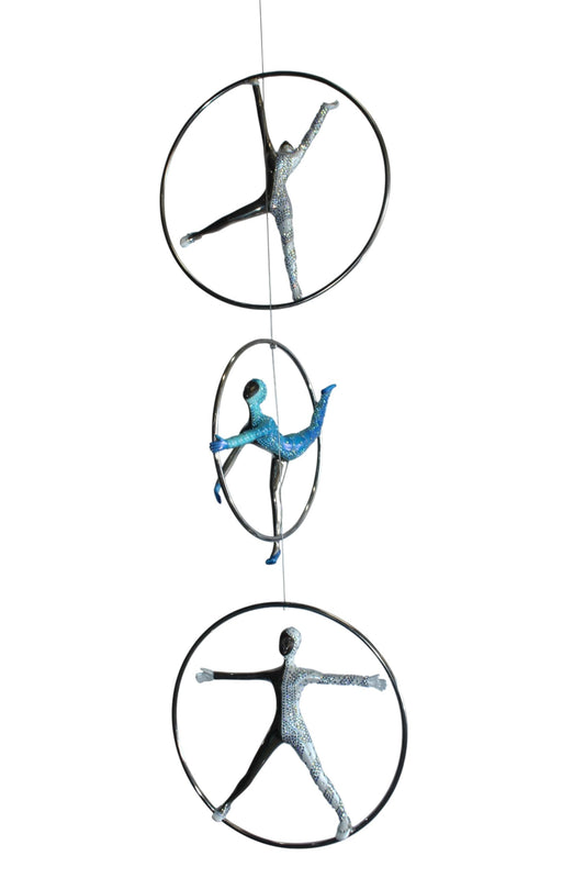 Bronze Sculpture Momentum by Liliana Mendez Hanging Mobile 16"x2"x52"H