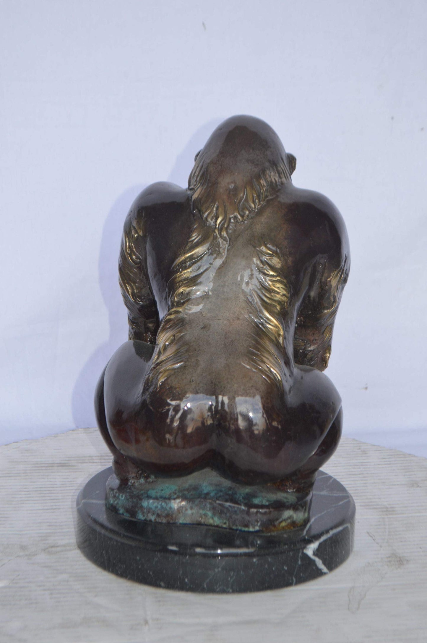 King Kong Bronze Statue - Size: 10"L x 10"W x 15"H.