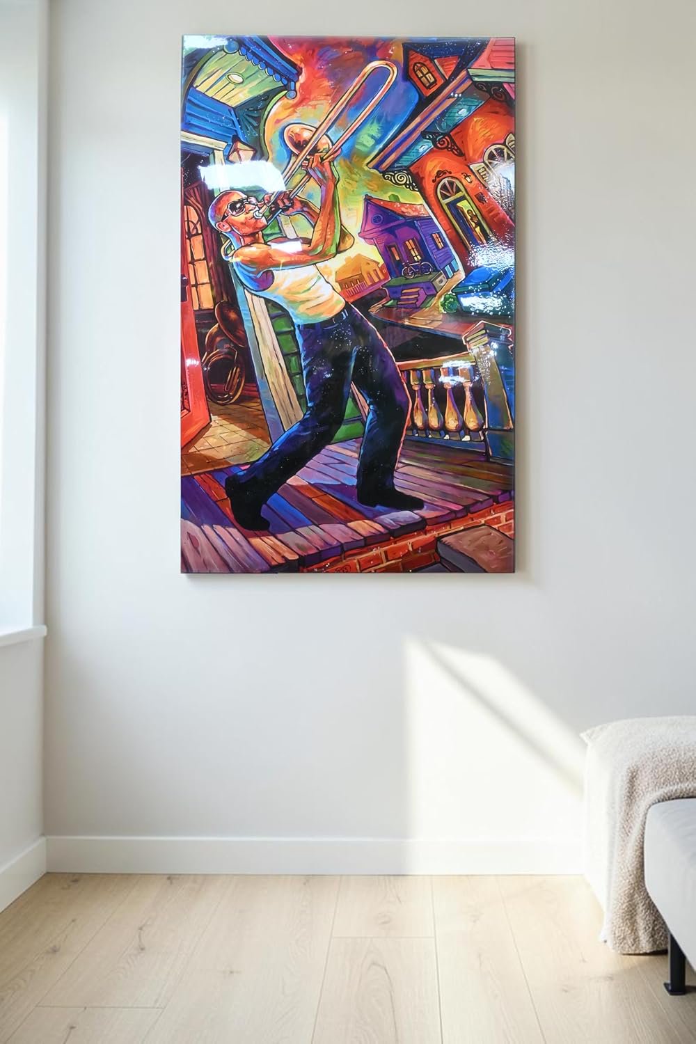 New Orleans Jazz Musician Pop Art Resin Canvas 42"x66"