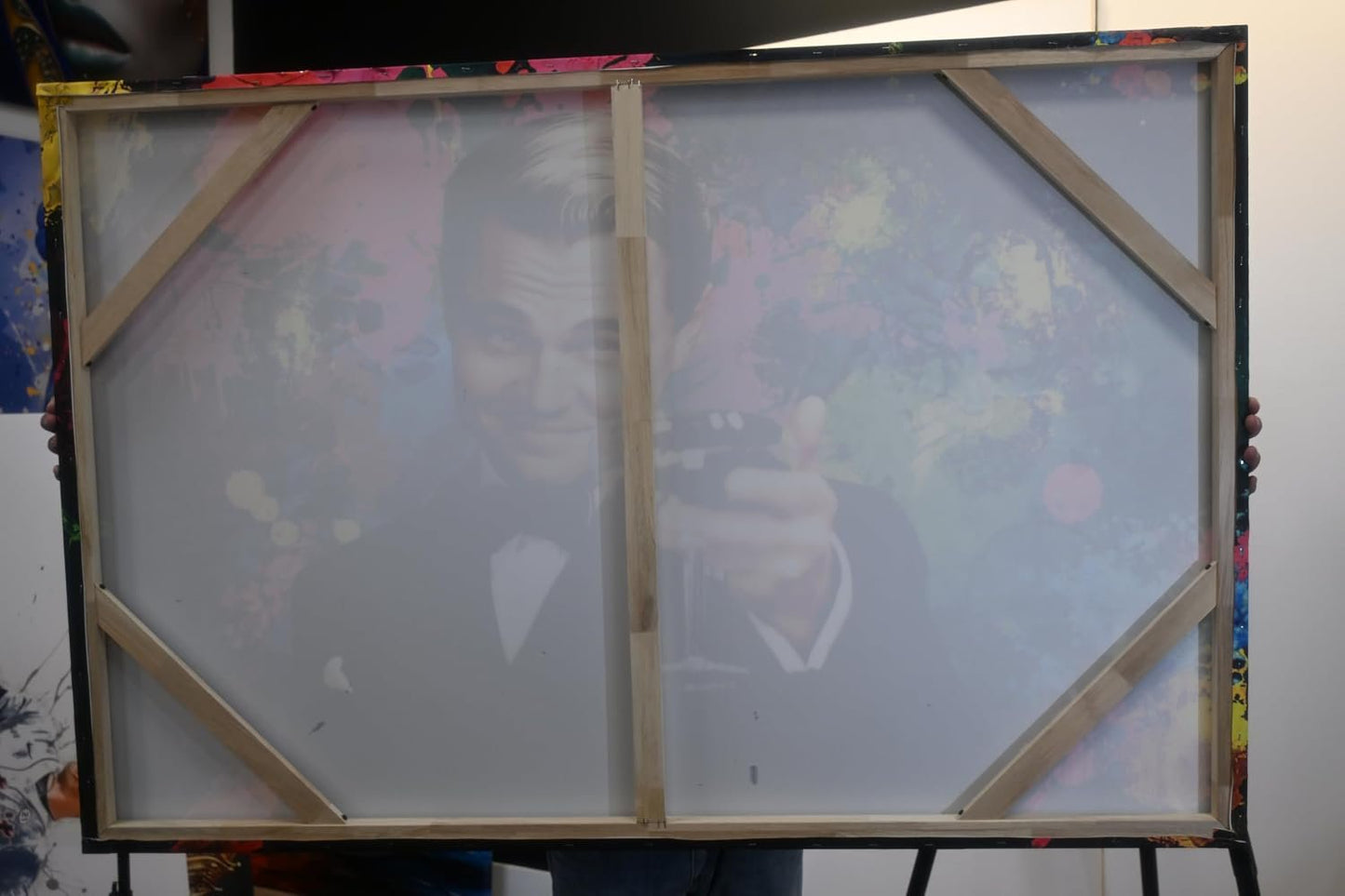 Leonardo DiCaprio Gatsby Toast Resin Covered Canvas 60"x40"