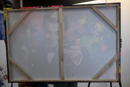 Leonardo DiCaprio Gatsby Toast Resin Covered Canvas 60"x40"