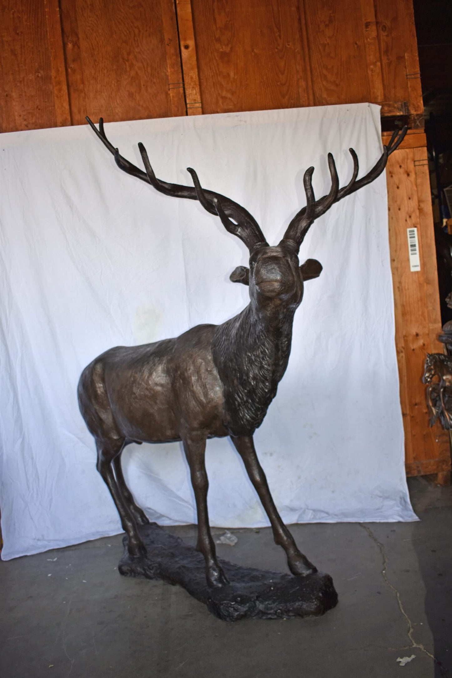 Lifesize And Incredibly Detailed Reindeer Bronze Statue Size: 75" x 50" x 85"H