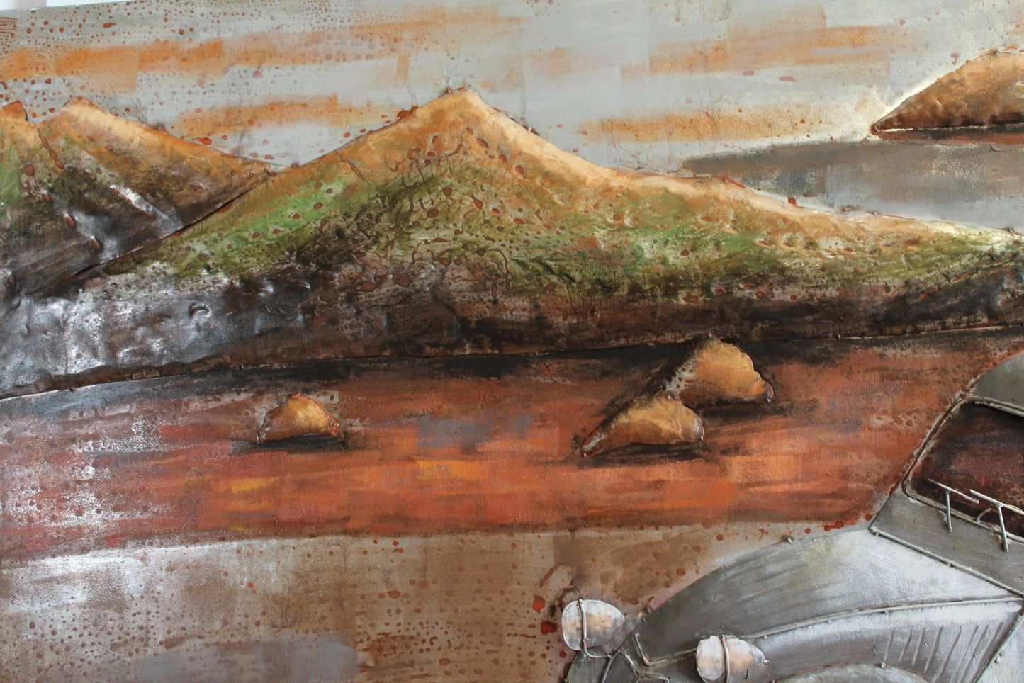 NIFAO Citroen Inspired Classic Van Painting on Metal with 3D Effect 79" x 2" x 40"H