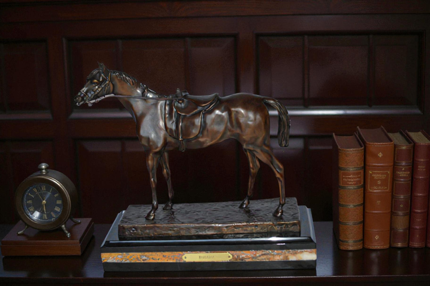 Horse Statue, Jules Moigniez Replica - Size: 14"L x 6"W x 12"H.