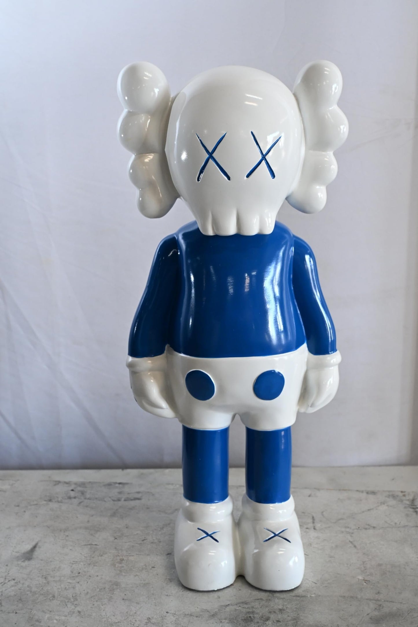 NIFAO Designer Toy Character Resin Statue Blue White Figurine 11"x7"x24"H