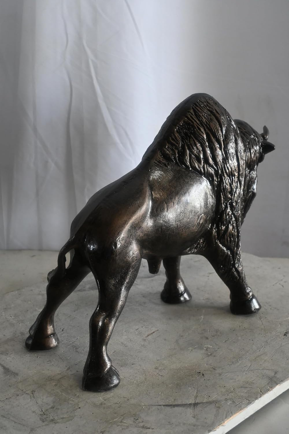 Charging American Bison Buffalo Aluminum Wildlife Statue 23"x8"x16"H