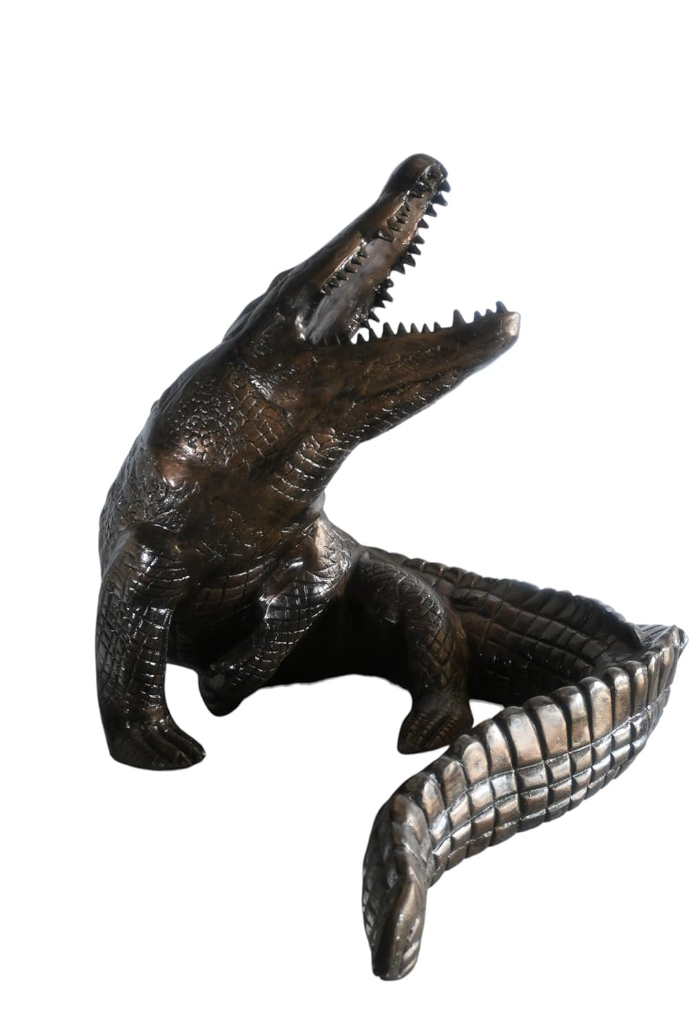 Life Size Giant Rearing Alligator Aluminum Garden Statue 54"x40"x42"H
