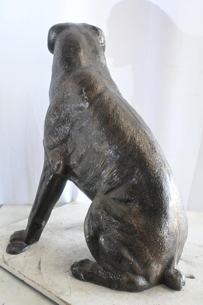 Life Size Sitting Rottweiler Handcrafted Aluminum Dog Statue 30"x14"x30"H
