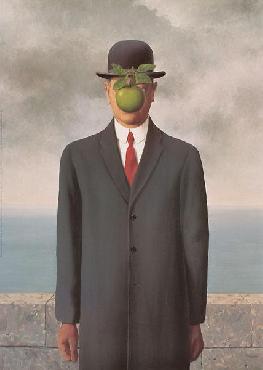 Son of Man by Magritte signed and sealed -  Size: 14"L x 19"W