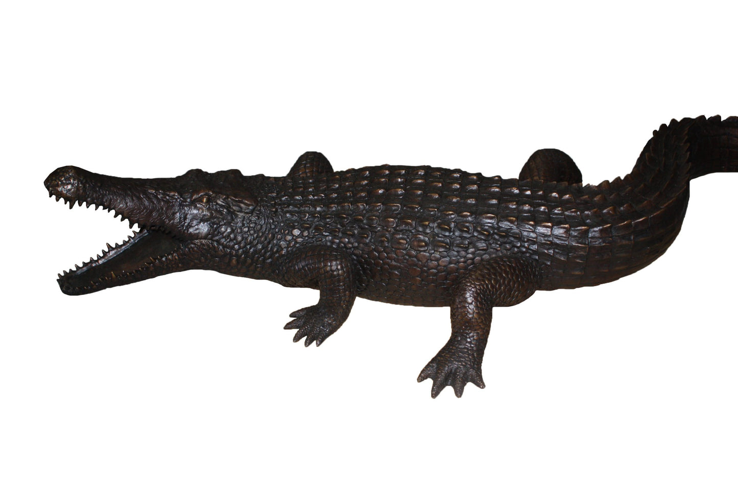 Alligator fountain - Bronze Statue -  Size: 77"L x 34"W x 18"H. 