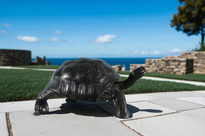 Large Aluminum Tortoise Statue with Detailed Shell and Legs 35" x 18" x 18"H