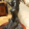 Woman Posing Naked Rodin Bronze Statue replica -  Size: 14"L x 13"W x 27"H.