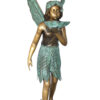 Angel holding a shell Bronze Statue - Fountain -  Size: 18"L x 12"W x 43"H.