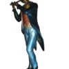 Boy Playing the Flute Bronze Statue -  Size: 5"L x 10"W x 19"H.