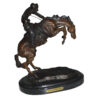 Bronco Buster by Remington Bronze Statue -  3" x 7" x 10"H.